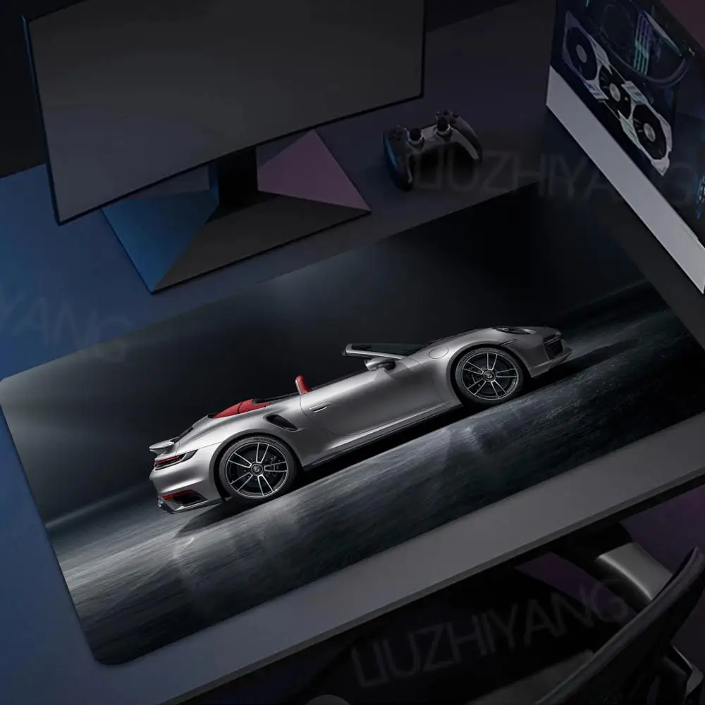 

Black Cool Sports Car Mouse Pad Large Computer Office Table Mats XXL Rubber Anti-slip HD Gaming Keyboard Mousepads Long Desk Mat