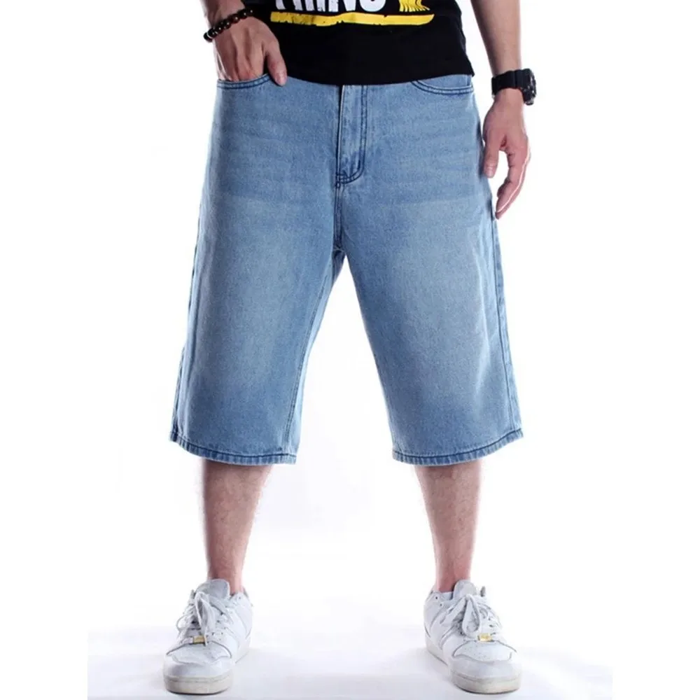 

Summer plus Size Men's Denim Shorts 8XL 7XL 6XL 5XL Fashionable Unisex Casual Loose Fit Drawstring Waist Non-Shrinking