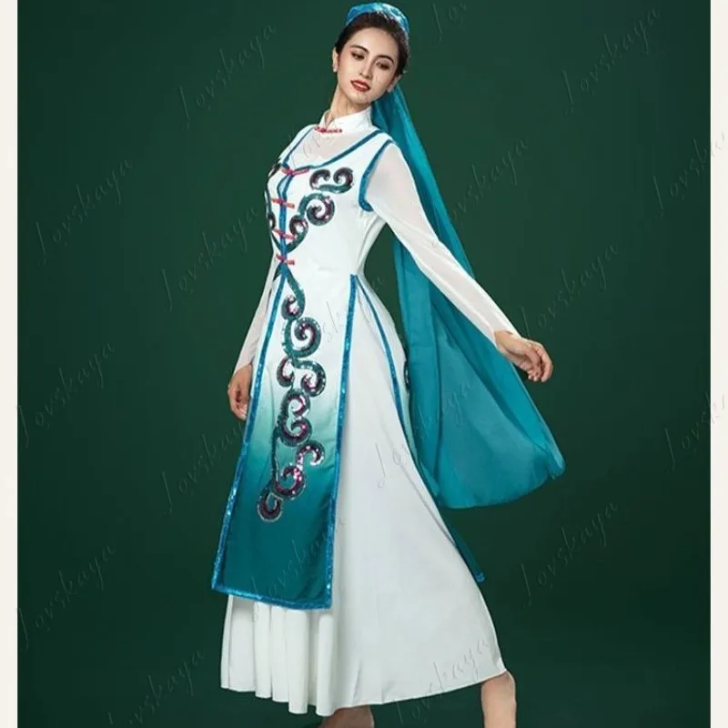 

New Hui Dance Costumes Xinjiang Dance Pendulum Skirt Performance Costumes Female Minority Style Performance Costumes Set Adult