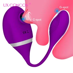 2 In 1 G-spot Clitoral Sucking Vibrator Nipple Clit Sucker Clitoris Stimulator Sex Toys for Women Intimate Goods for Adults