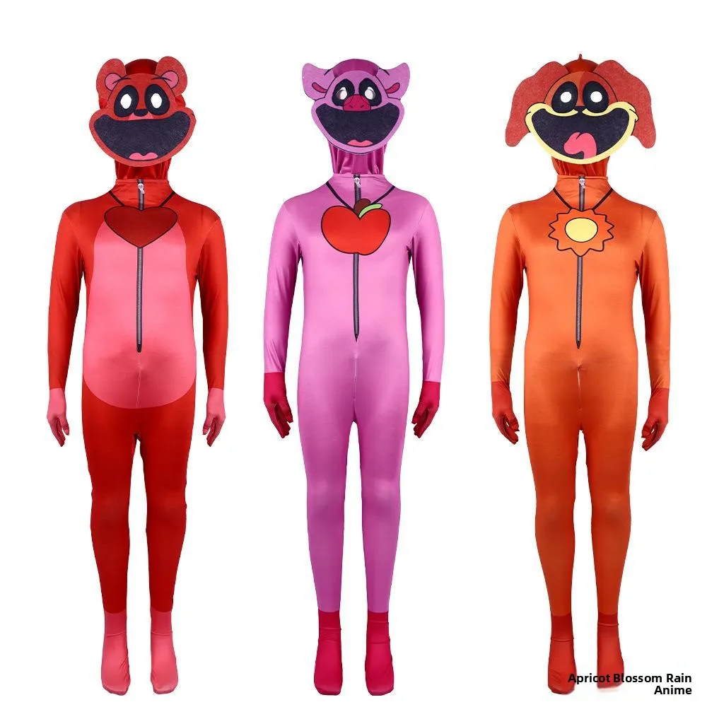 زي تنكري نسائي للهالوين على شكل حيوان مبتسم، ملابس ضيقة للعروض المسرحية، زي عرقي للنساء لعروض المسرح #4