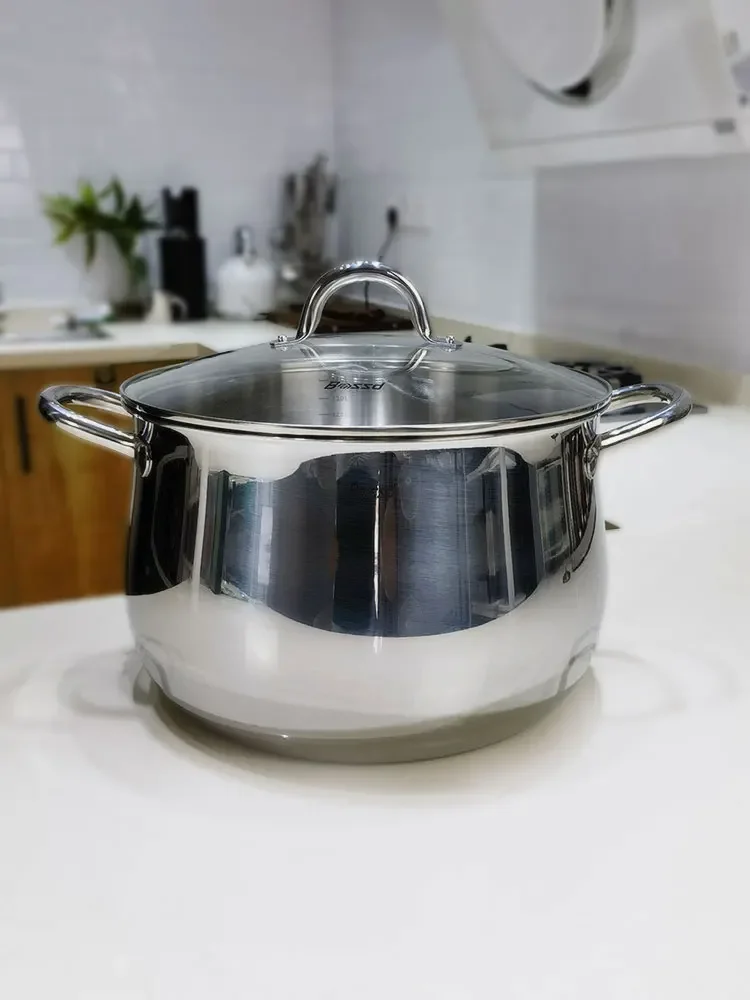 Stainless steel large soup thickened large capacity deep soup pot braised meat pot large soup pot 30cm