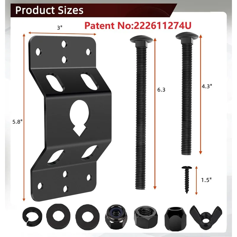Trailer Spare Tire Mount for Utility Enclosed Trailer Wall Mount Bracket Holder for Cargo Race Box Trailers,Trucks, Vans