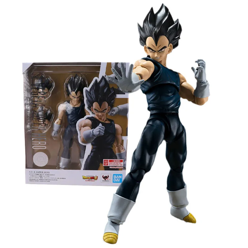 

Bandai Genuine Figure Dragon Ball Model Kit Anime Figures SHF Vegeta Super Hero Collection Model Action Figure for Children Toys