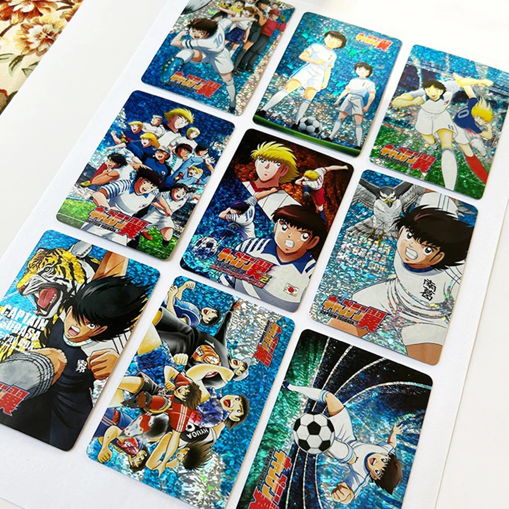 Capitaine Tsubasa bricolage maison 12 pièces/ensemble Misaki Taro KojiroHyuga Sanae Nakazawa Texture holographique carte à collectionner cadeau de vacances