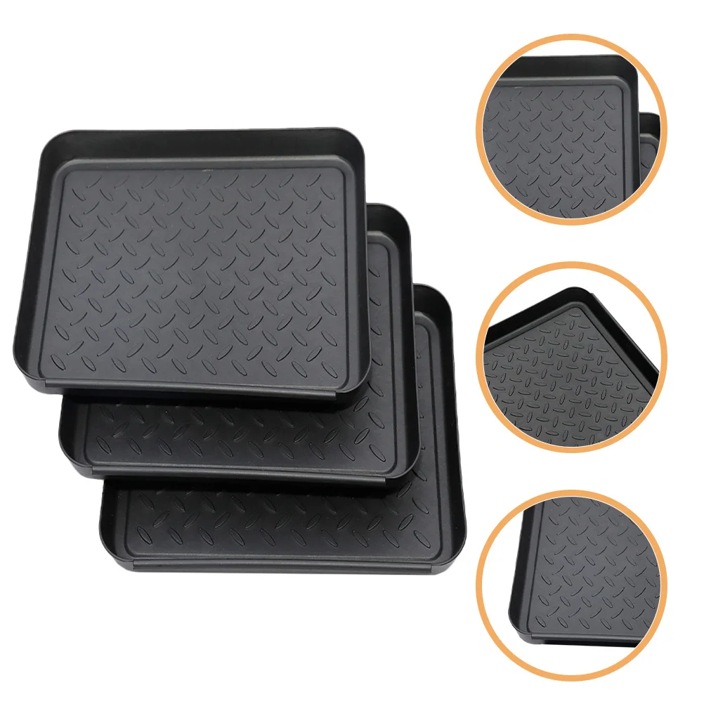 

3Pcs Large Boot Tray Heavy Duty Shoe Storage Plate Multi Purpose Dirtproof Mat for Entryway Garage Car Trunk Home Organization
