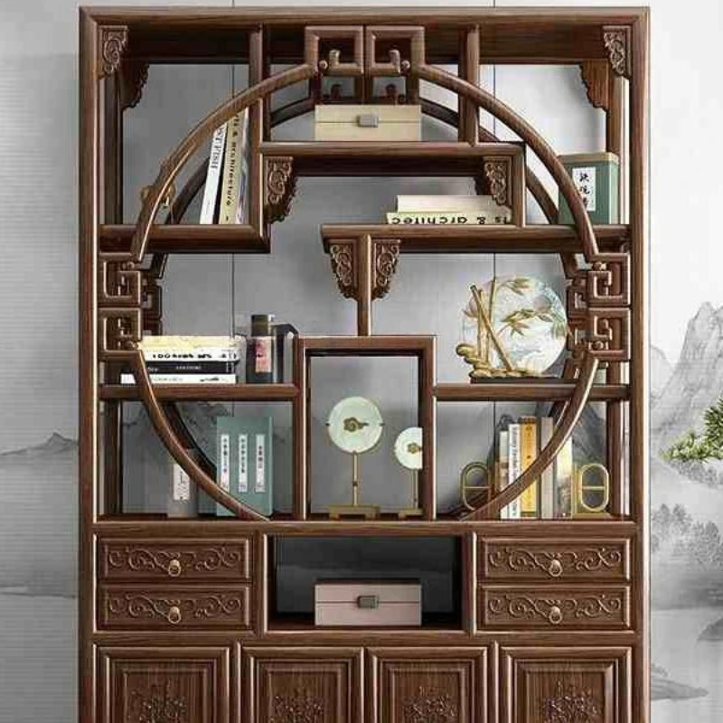 

New Chinese Bogu frame Solid wood porch Rosewood tea cabinet Shelf Duobao Pavilion Modern simple