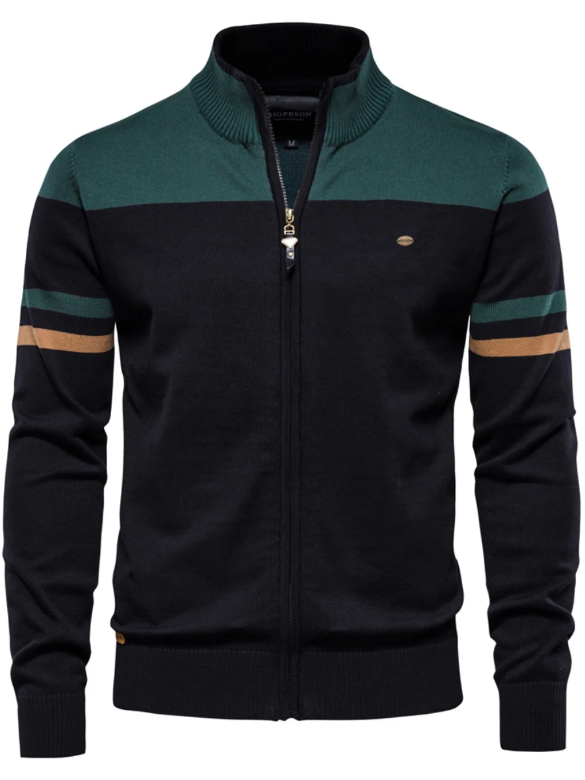 

Autumn Winter Men's Knitted Cardigan Sweater Coat Loose Fit Color Blo Cotton Blend Long Sve Basic Sle for Formal Wear