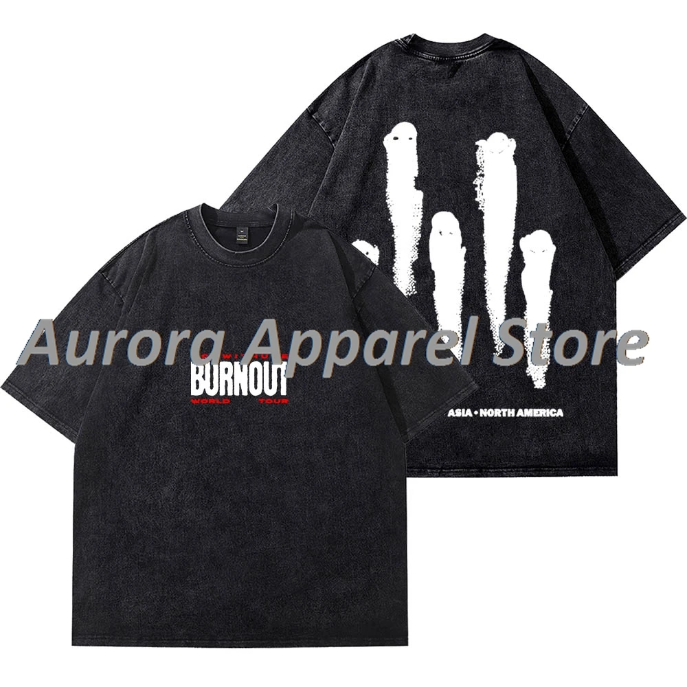 

Винтажные футболки с логотипом BoyWithUke Burnout, женские и мужские хлопковые футболки с короткими рукавами для косплея