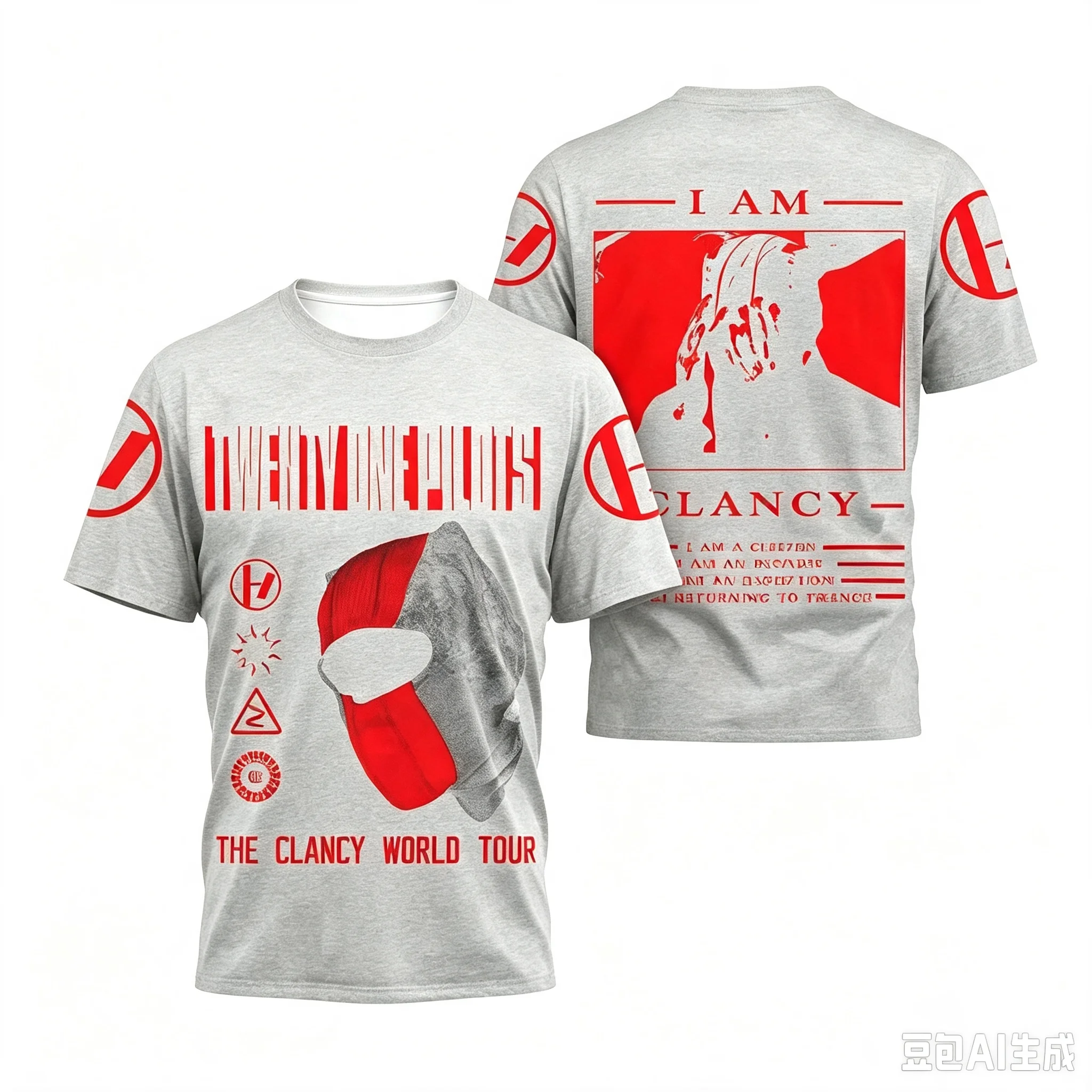 1pc Twenty One Pilots 2026 The Clancy Tour T Shirt 2026 Summer Unisex Men Women Kids Summer Streetwear Casual Short Sleeve Tops - view 4