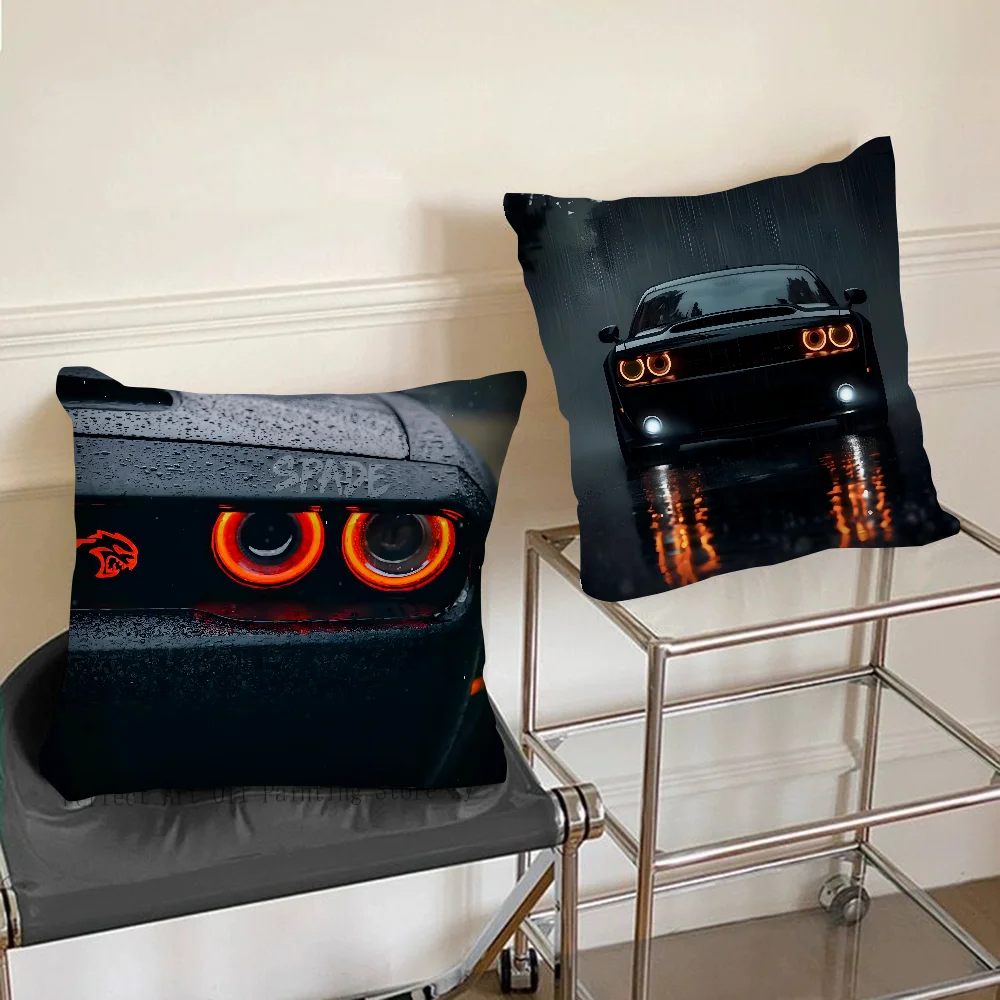 DodgeS Challenger Srt Pillow Case Square Pillow Bedroom Sofa Leisure Comfort Cushion Car Living Room Home Decoration