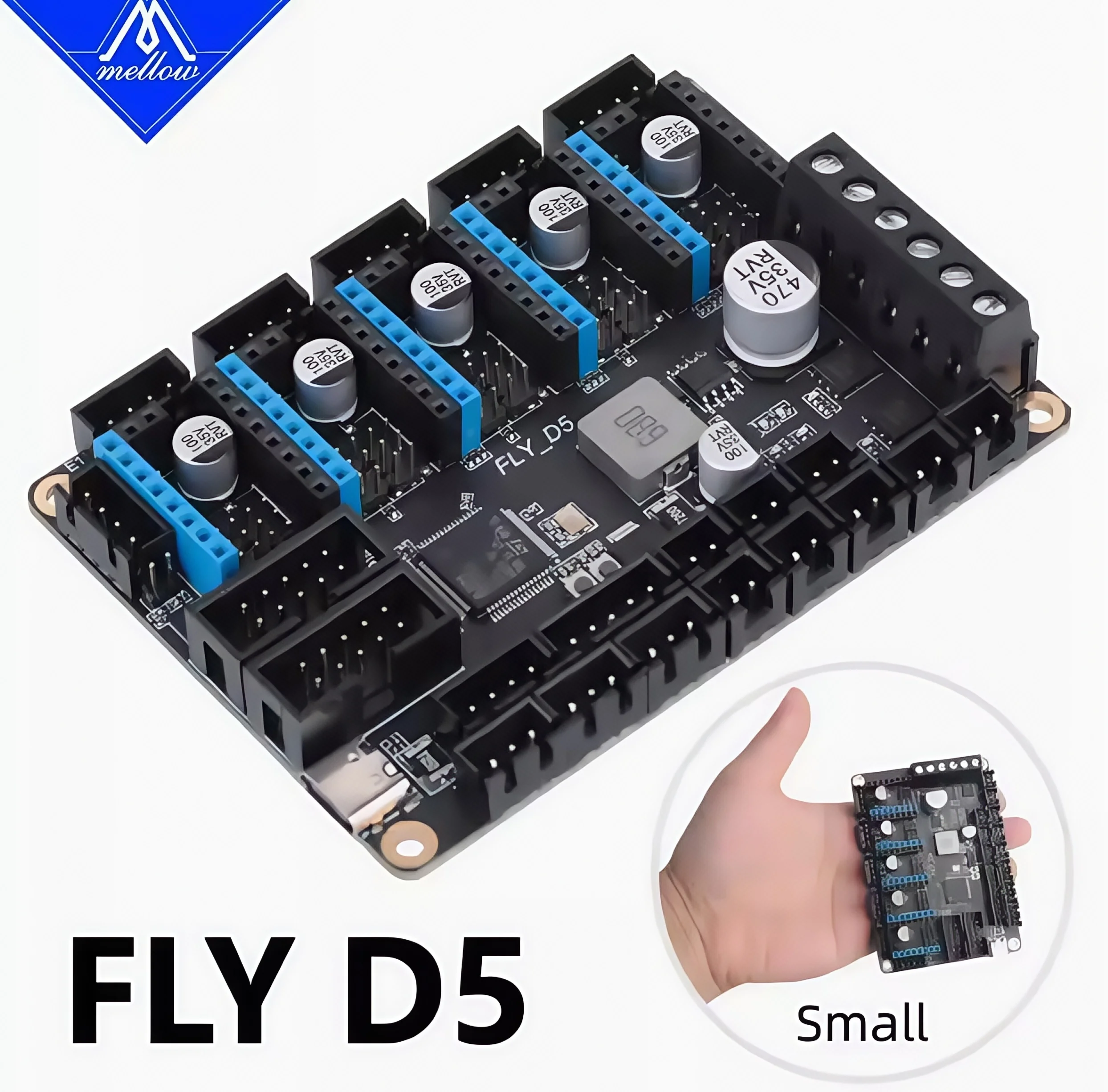 

Mellow Fly-D5 5-axis motherboard 3D printer spare parts available Klipper firmware with Can chip
