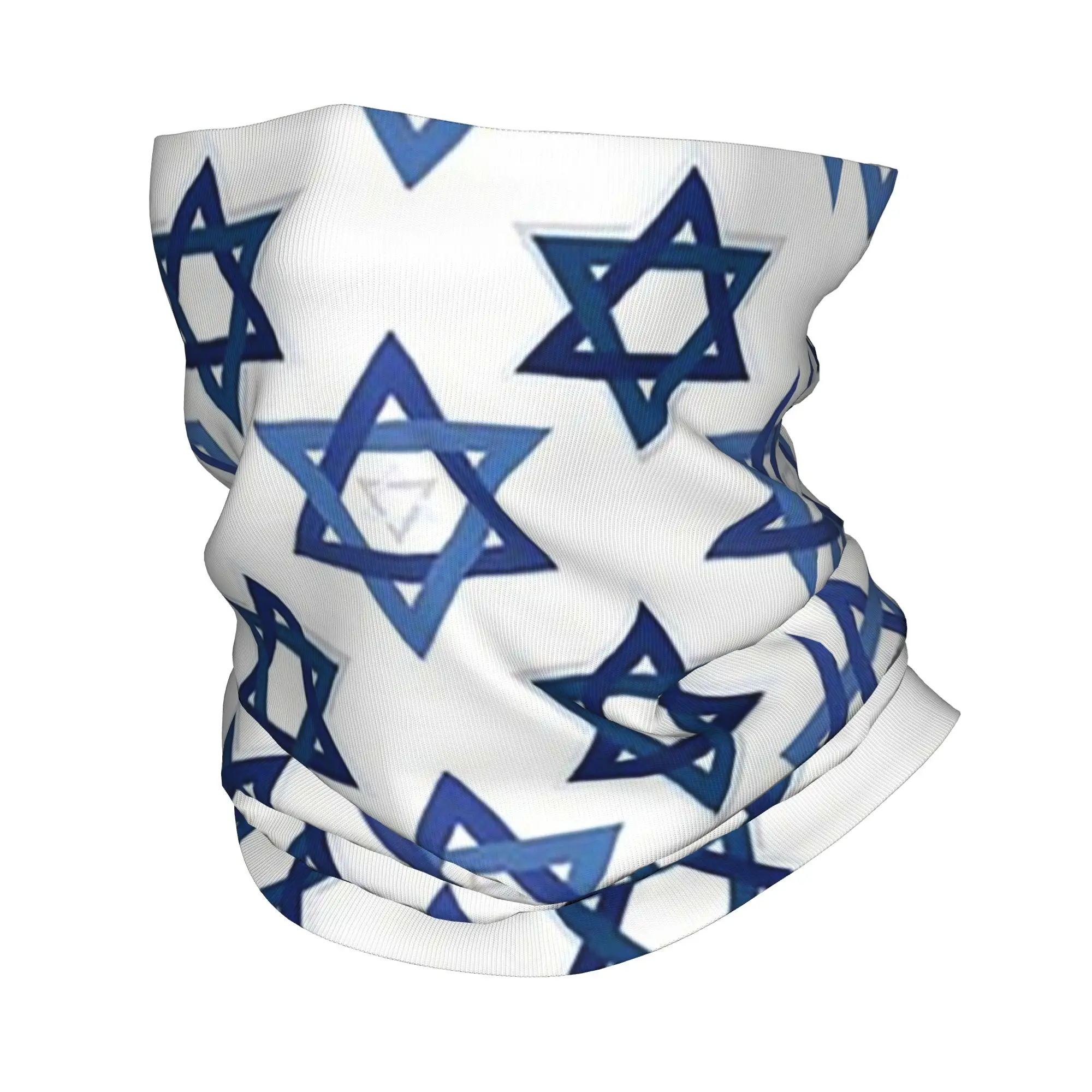 The Star of David Jewish Israel magen David geometric hexagram Bandana Neck Gaiter Printed Wrap Scarf Face Mask Riding Unisex