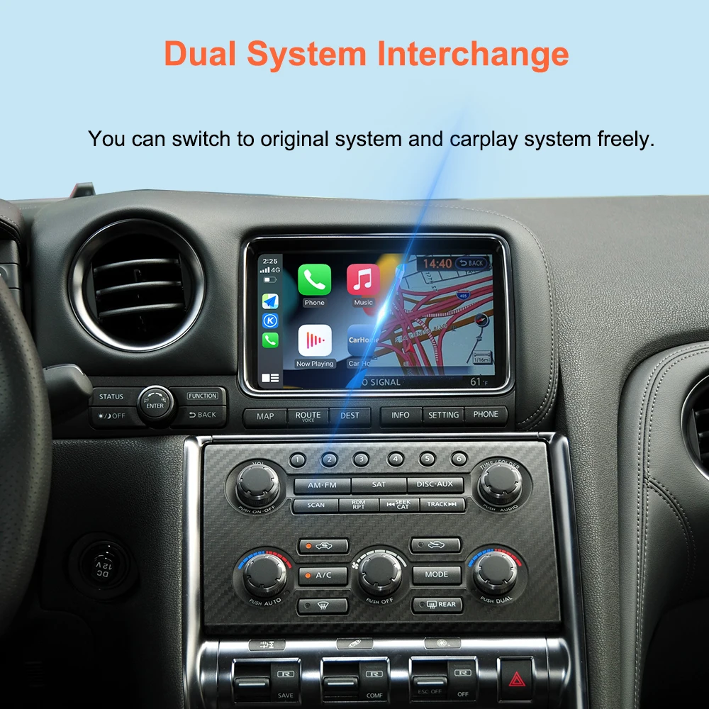 Bonroad Wireless Carplay Android Auto Modulbox für HD-Bildschirm Nissan GT-R Pathfinder Quest 370Z Patrol Mirror Link Interface – Detail 7