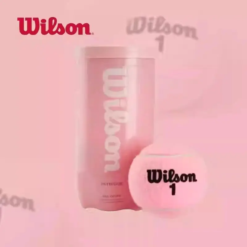 

Wilson Pink Tennis Beginner Matches Indoor Outdoor Professional Training Ball High Elasticity Resistant Tennis Accessories