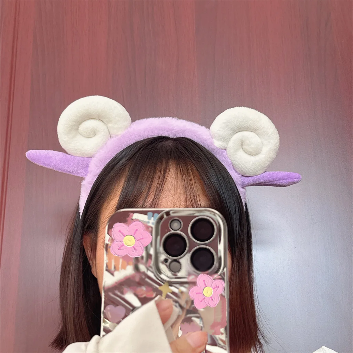 Cute Fashion Cartoon Plush Sheep Horn Headband Women Wash Face Hair Hoop Headwear Girls Kid Hairband Headdress Accessories