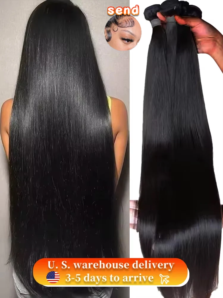 

16A 36 40 дюймов Bone Straight 100% пучки бразильских человеческих волос 2 3 4 пучка 100% Remy Raw Hair Bundles Парики Наращивание для женщин