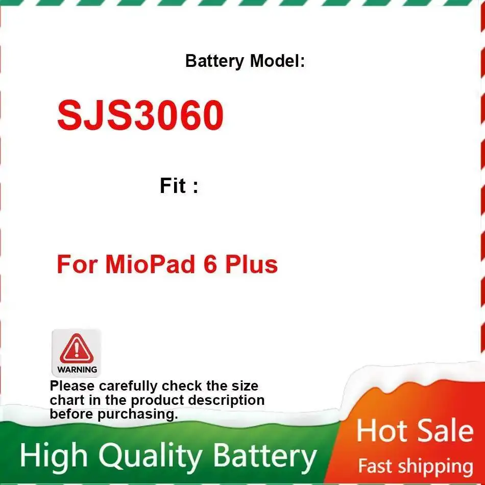 For Miopad 6 Plus Long Lasting 3060Mah Tablet Battery SJS3060