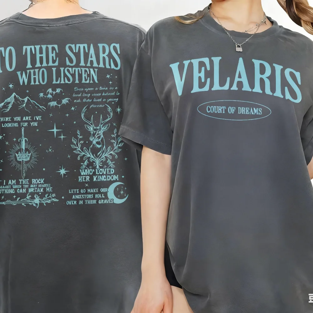 

Женская хлопковая футболка со звездами, которая прослушивается, свитшот с цитатами Night Court Rhysand, модные укороченные топы с короткими рукавами