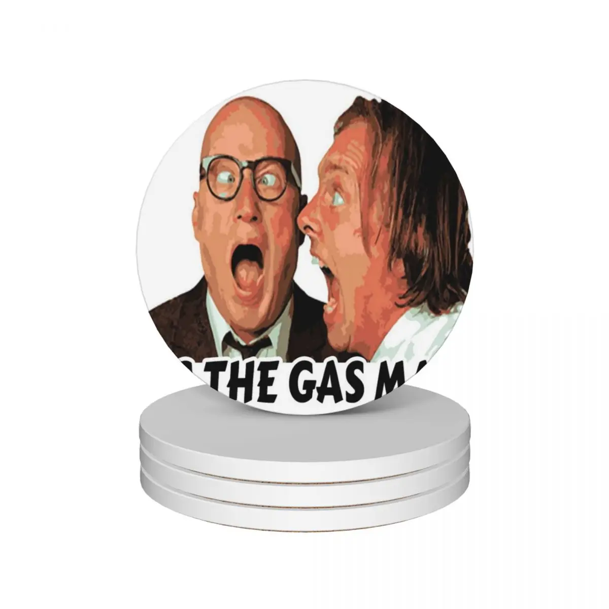 

Bottom Ritchie and Eddie - Its The Gas Man Ceramic Coasters (Set of 4) tea cup holders holder Coasters