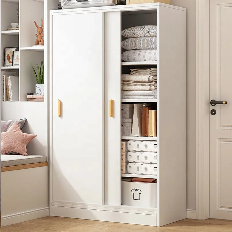 VIC Sliding Door Small Wardrobe Household Bedroom Rental Room With An Economical Simple Children's Storage Cabinet