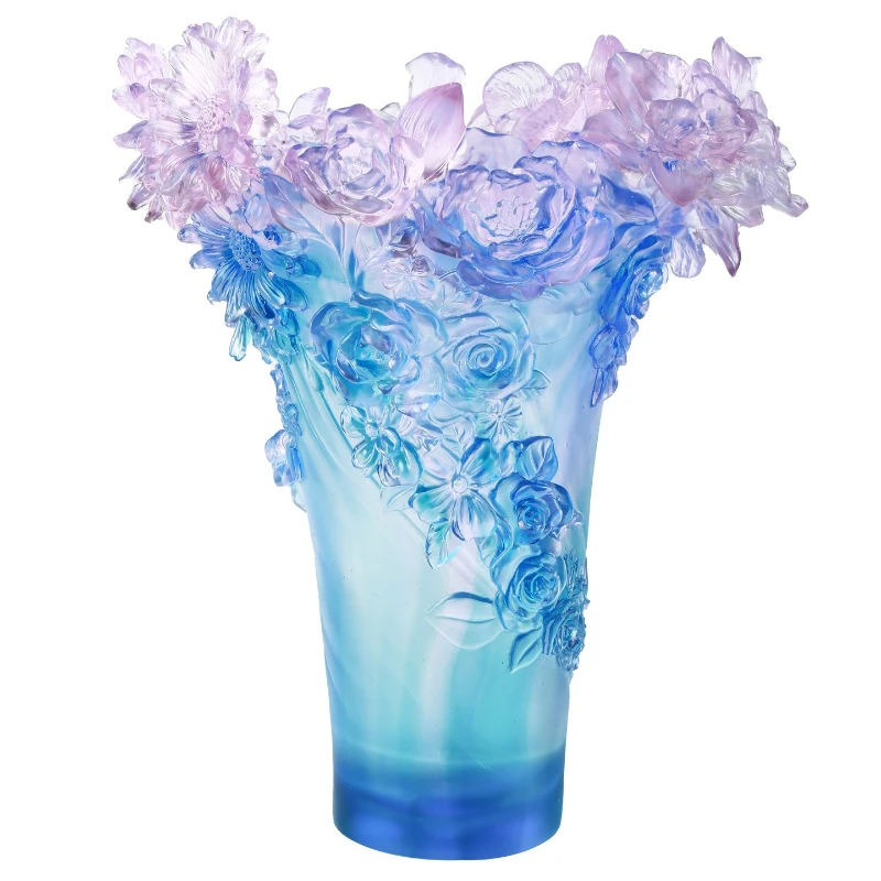 Windglasierte Vase, Obstschale, Heimdekoration, handgefertigtes Ornament, leichter Luxus, nordische Wohnzimmerdekoration
