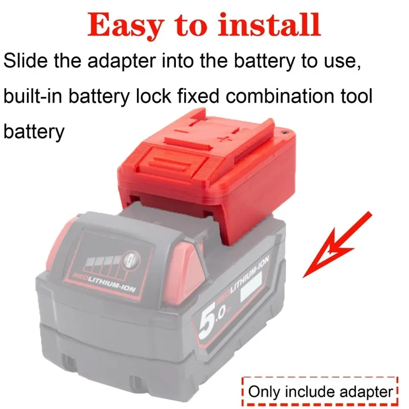 Battery Adapter for Einhell X-Change/Ozito 18V Tools Convert for Milwaukee 18V Li-Ion Battery Converter Power Tool Accessory