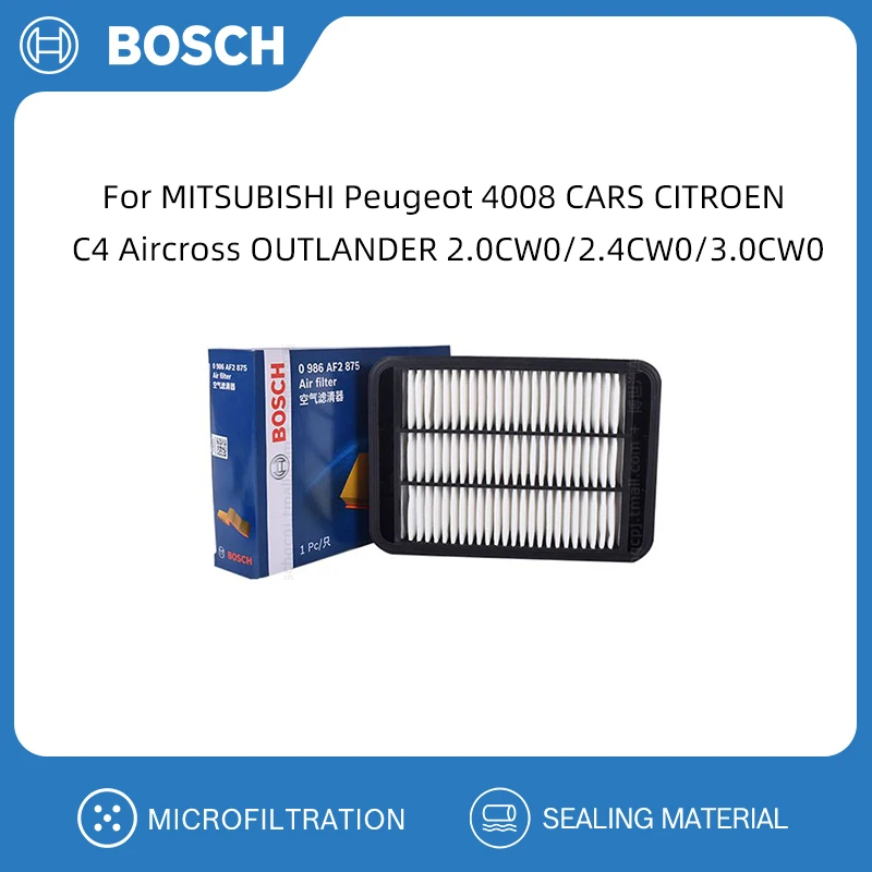 BOSCH Air Filter For MITSUBISHI Peugeot 4008 CARS CITROEN C4 Aircross OUTLANDER 2.0CW0/2.4CW0/3.0CW0 1444.RU 1500A023