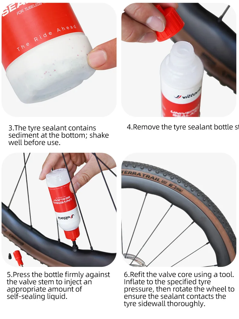 Vittoria Universal Tubeless Reifenversiegelung Fahrrad-Reifenreparaturflüssigkeit Schneller Schutz Langzeit-Reparaturflüssigkeit – Detail 8