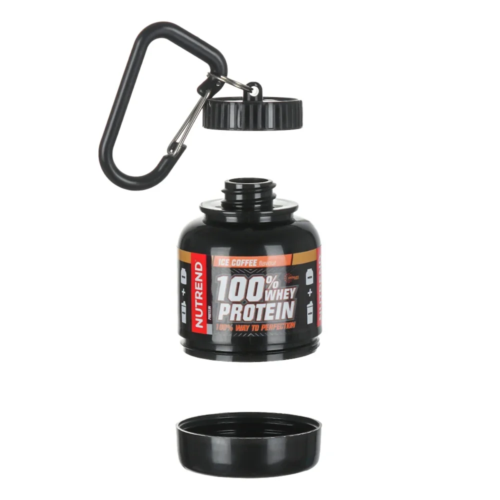 100/200ML Portable Mini Protein Powder Bottle with Keychain Health Funnel Medicine Box Container Small Cup Outdoor Sport Storage 5