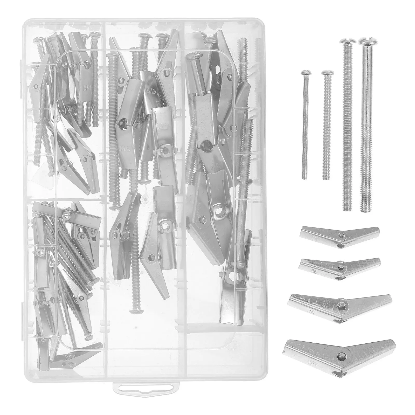 32Pcs Toggle Bolt Wing Nut Set Metal Drywall Anchors Multifunctional Fasteners for Secure Hanging Heavy Items Sheet Rock Screws