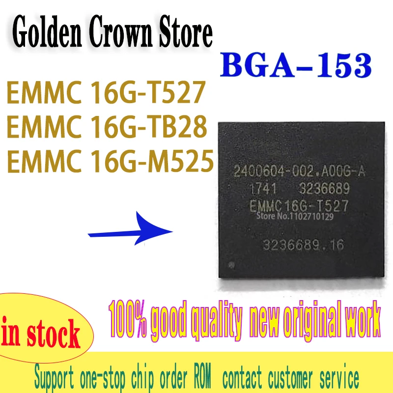 

1 шт./лот, новый EMMC16G-T527 EMMC16G-TB28 EMMC16G-M525, оригинальный BGA-153