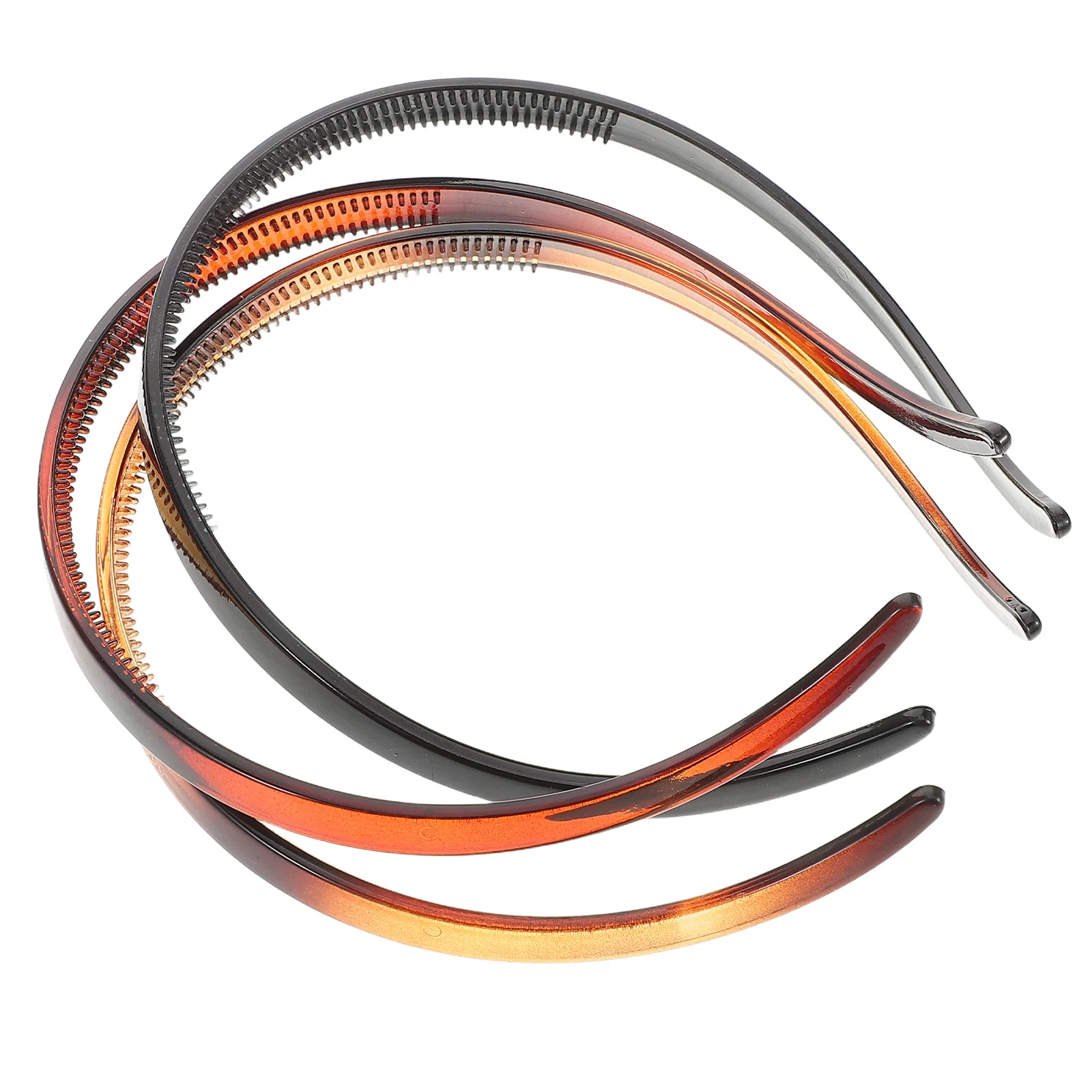 

3pcs AntiSlip Durable Headbands For Women Trendy Elastic UShaped Headbands for Women Sports Office Plastic Comb Accessories