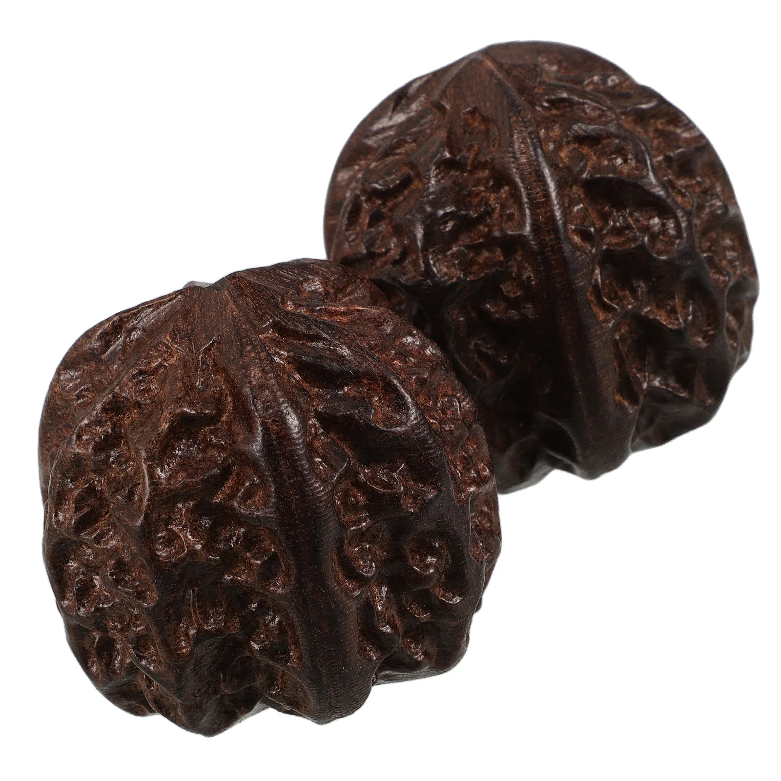 Pelotas de ejercicio de mano portátiles, pelotas de masaje de madera de nogal para mejorar la fuerza y la circulación de las manos, Ideales para personas mayores y 2 uds.