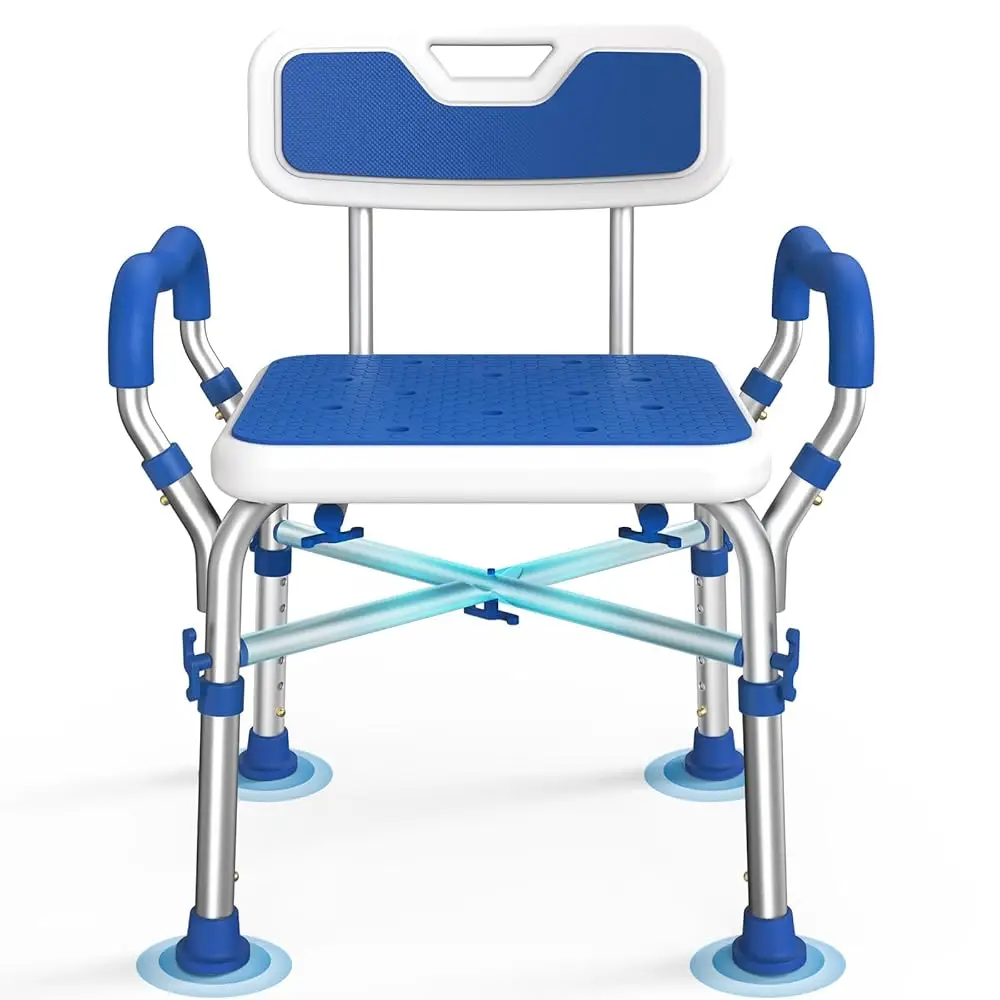 

Fsa/Hsa Eligible Shower Chair For Inside Shower With Reinforced Crossing Bar, Heavy Duty Shower Seat 500Lbs With Padded A And