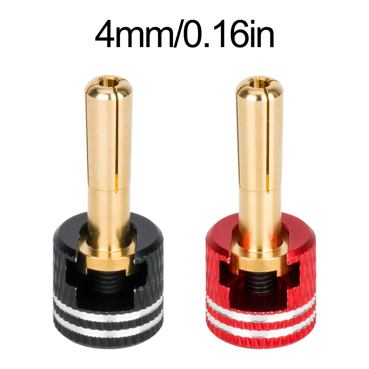 LowPro Bullet Plugs, schweißfreier Hartschalen-Metallkühlkörper, 4 mm/5 mm Set für RC-Autos