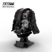 MOC Battle Damaged Vader Helmet Building Blocks Set Star Battles Helmet Collection Model Education Assembly Kids Xmas Gifts Toys