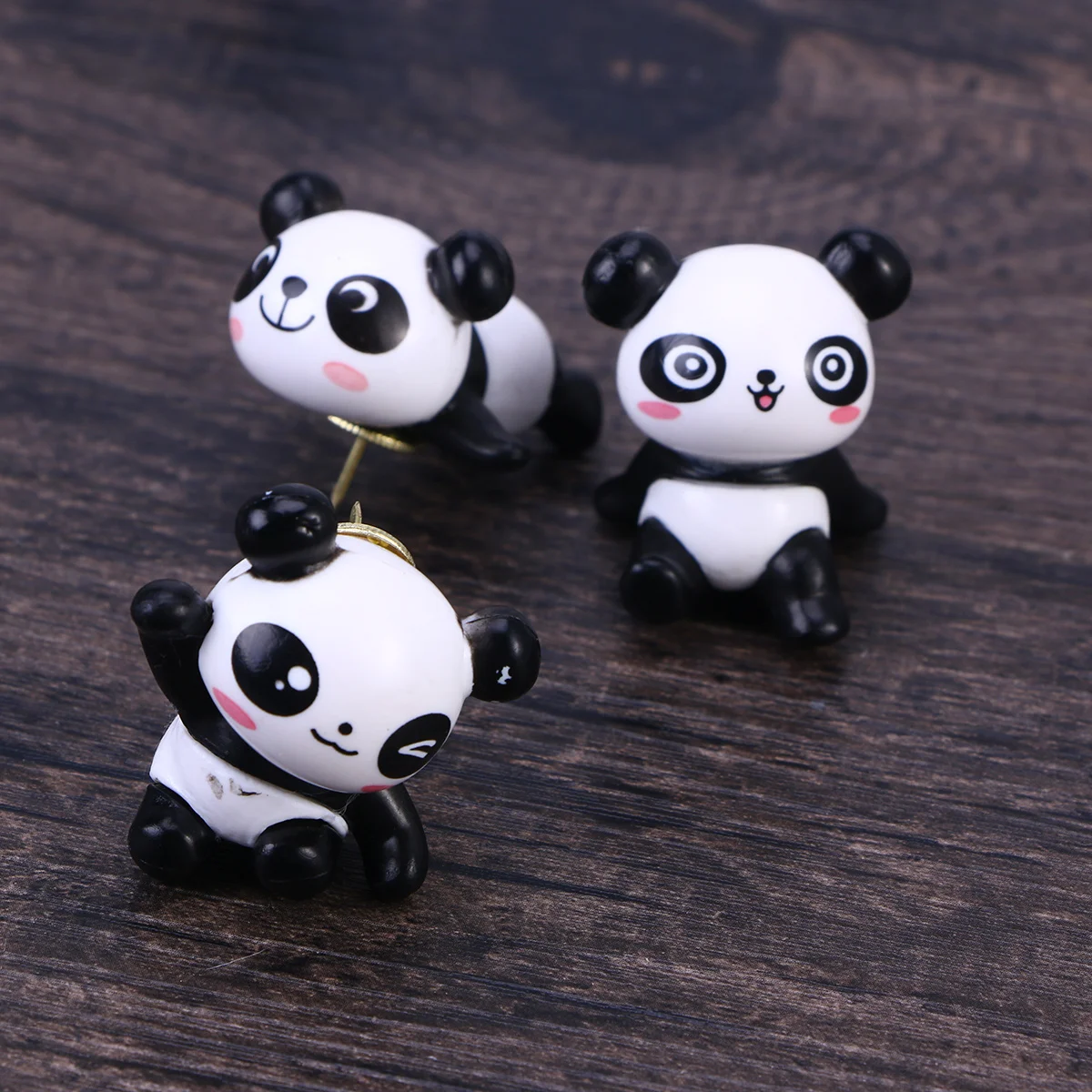 8 قطع من دبابيس الإبهام البلاستيكية اللطيفة على شكل باندا للخرائط والتقويم ولوحة المكتب ودبوس دفع