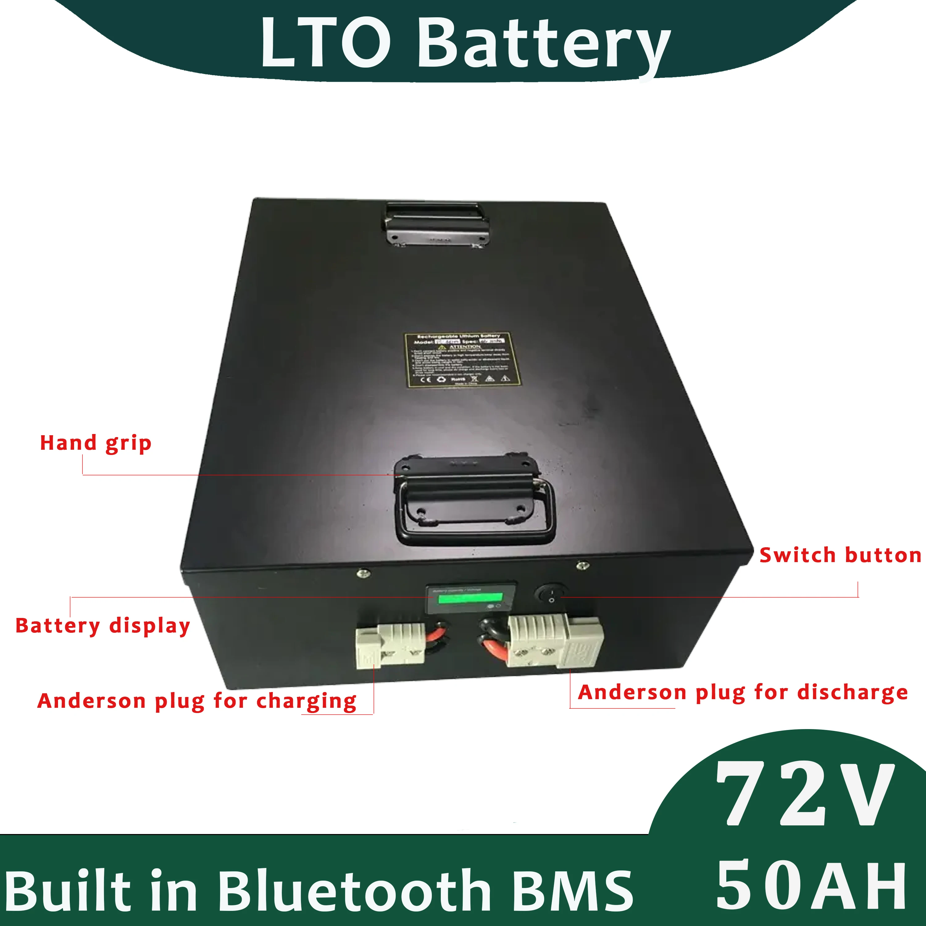 72v 50Ah LTO Battery Pack with 5A Charger For Free Perfect For Solar Storage System