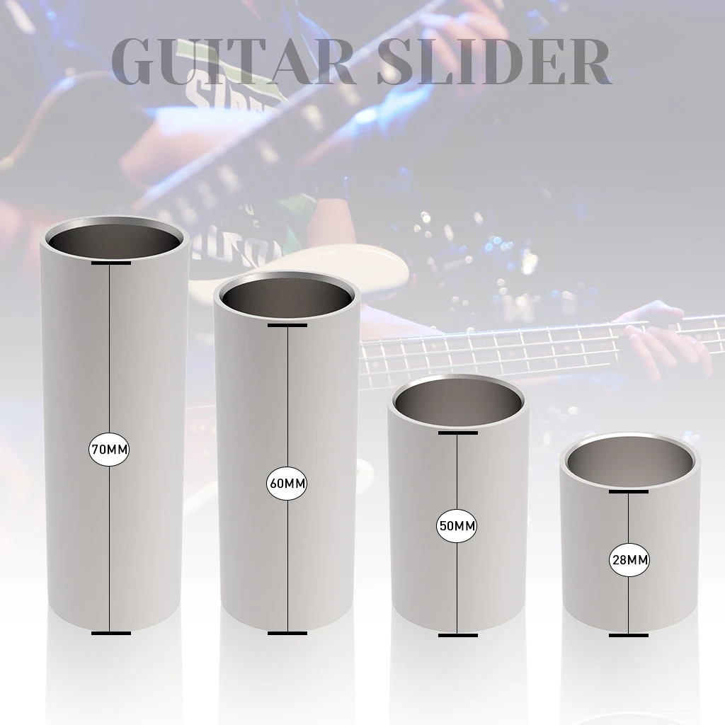 NAOMI Polished Electric Guitar Slide Steel Guitar Slide 28 50 60 70mm Stainless Slider Guitarra Smooth Edge Guitar Accessories