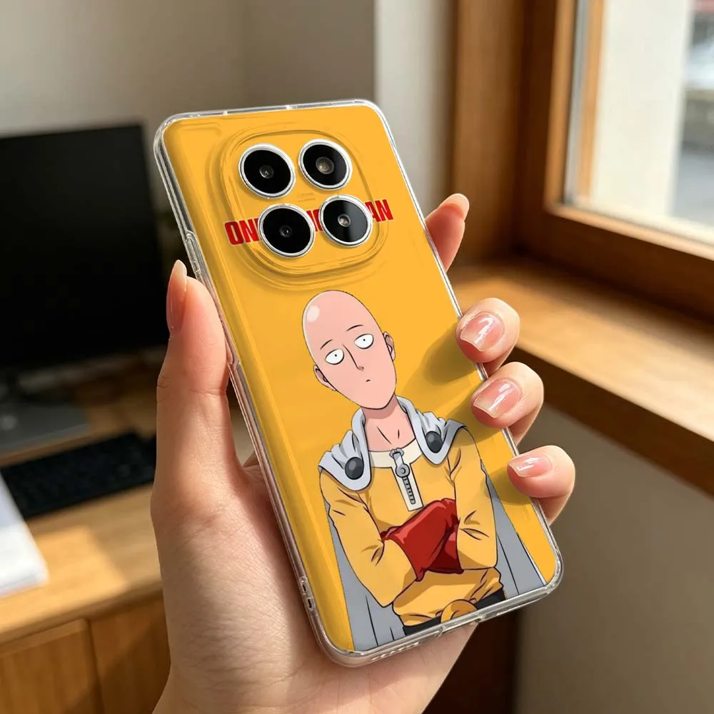 One Punch Man Cover For Xiaomi POCO F4 F5 X3 X5 X6 X7 Redmi Note 14 15 9C 10 10C 12C 13 14C 15 15C Pro Plus Phone Case
