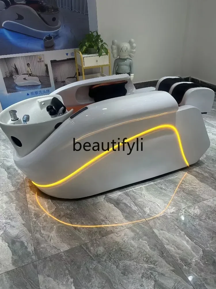 

ss D Electric massage shampoo bed, water circulation fumigation, beauty salon, automatic intelligent flushing bed
