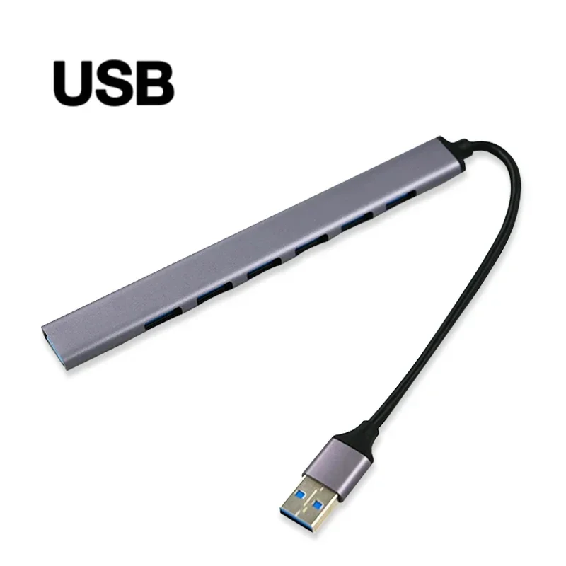 USB HUB Type C 3.0 USB-A Hub Splitter 7-poorts USB3.0/2.0 met USB-C PD Hoge snelheid gegevensoverdracht voor pc Laptop Macbook Accessoires