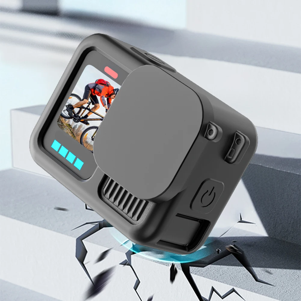 Silikonhülle mit Objektivabdeckung und Trageband, Schutzgehäuse, kratzfeste Schutzhülle für GoPro 13-Zubehör