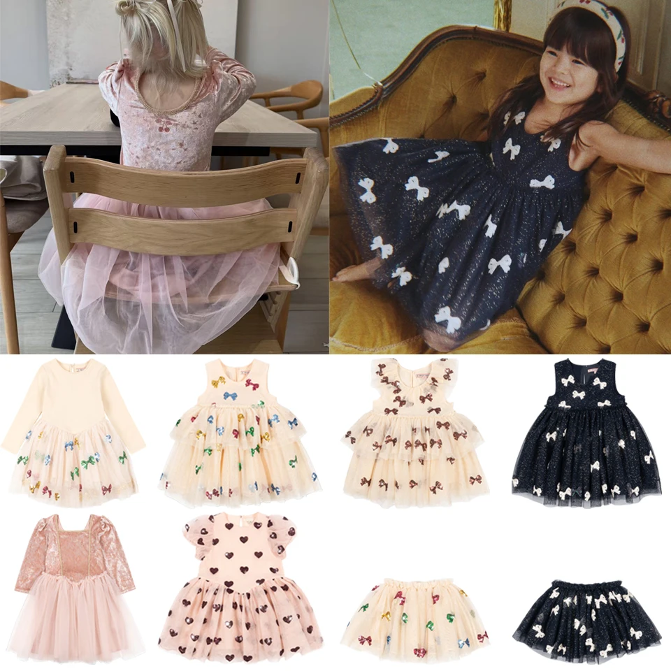 

Детские красивые платья принцессы KS, милая юбка для девочек, карнавальное праздничное детское платье из вуали, сетчатое платье с блестками для девочек