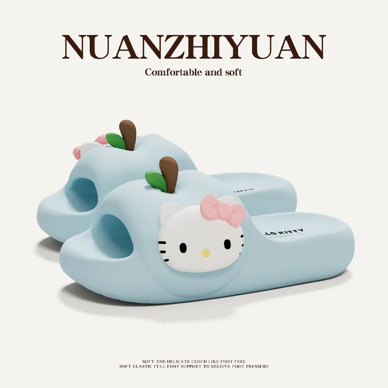 Summer HelloKitty Cool Slippers Cute Trendy Cartoon Home Indoor Slippers Thick Bottom Outdoor Non Slip Soft Bottom Cool Scooters view 4