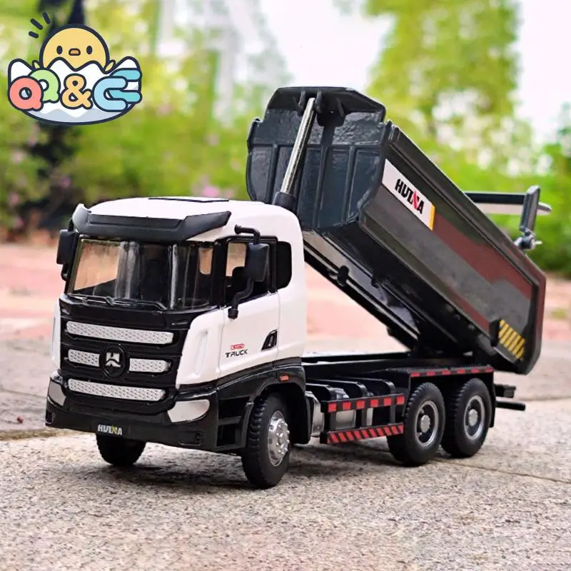 

HUINA 1/50 Engineering Vehicle Alloy Model Truck Dump Simulation Metal Transport Excavator Children Toys for Boys Christmas Gift