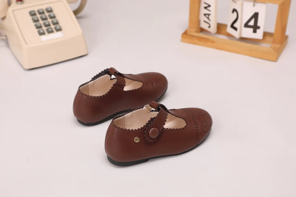 AS Kinderschuhe Marken-Kinderschuhe Baby Mädchen Lederschuhe Kleinkind Prinzessin Ballerinas Jungen Brogue Oxford Weiche Plateau Mary Jane Schuhe – Detail 10
