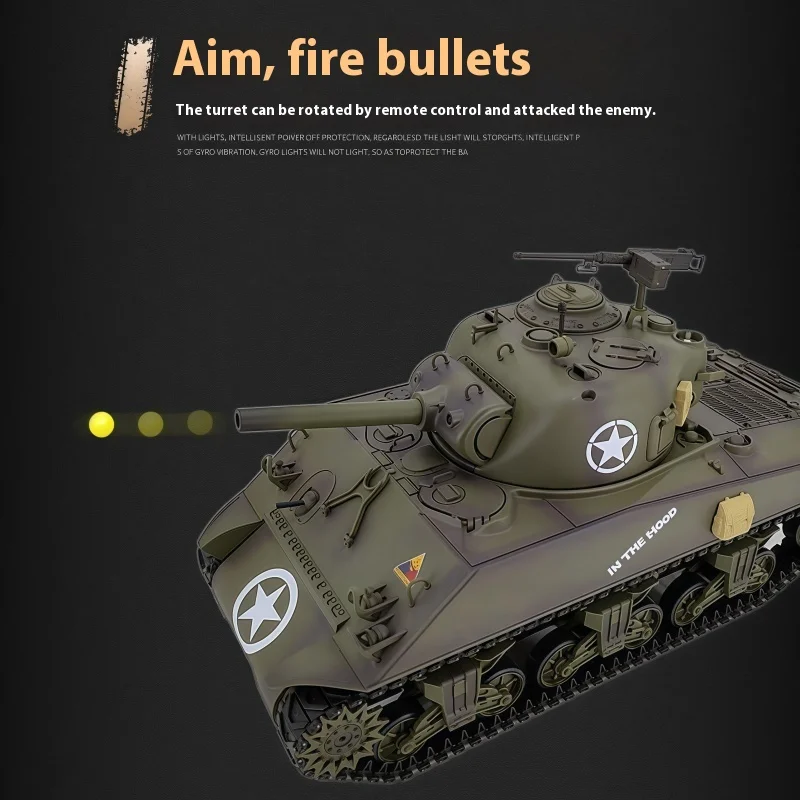 

1/16 2,4 г RC Танк Henglong Полномасштабная имитация Американский Шерман M4A3 Внедорожная военная модель танка с дистанционным управлением Игрушка для взрослых