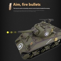 1/16 2.4g RC Tank Henglong Full Scale Simulation American Sherman M4A3 Off-Road Military Tank Model Remote Control Adult Toy